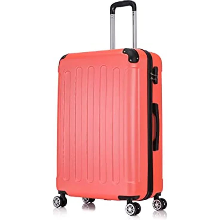 Flexot Flex-2045 Koffer XL, Zwillingsrollen Hartschale Neon-Orange