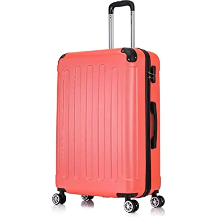Flexot Flex-2045 Koffer XL, Zwillingsrollen Hartschale Neon-Orange – Bild 1