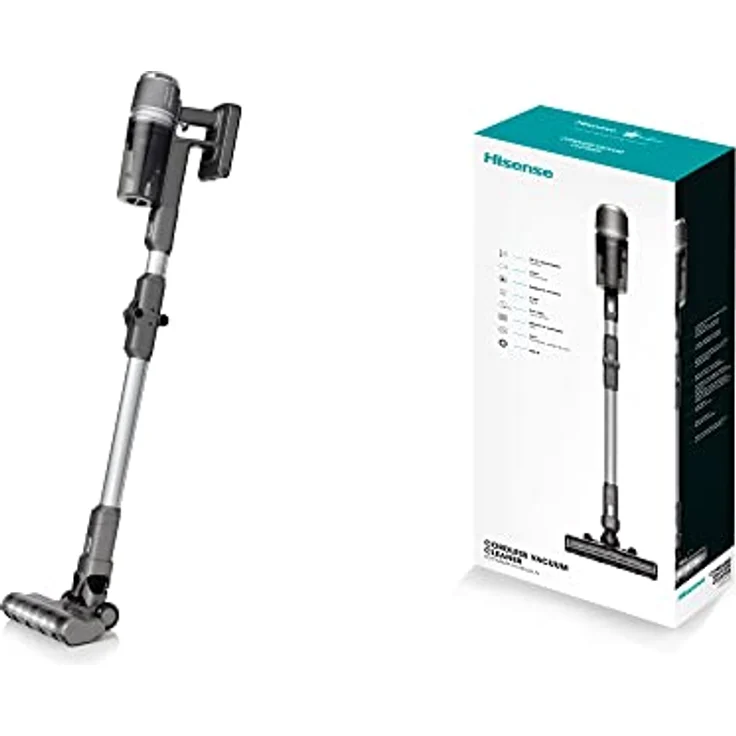 Hisense HVC6464A Kabelloser Besensauger, 25,2 V, Laufzeit bis zu 60 Minuten, LED-Anzeige, Zubehör zum Saugen und Schrubben von Böden mit Mop-Bürste – Bild 1