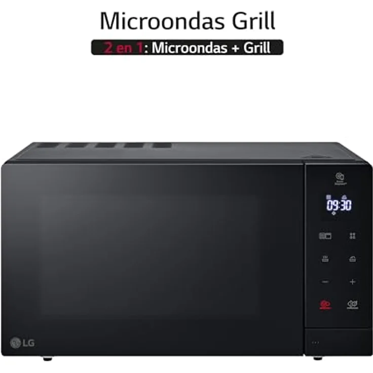 LG MH7032JAS Mikrowelle mit Grill und LED-Display, 30 L und 900 W, Grillfunktion 1000 W, schnelleres Kochen, geschmacksneutral, einfache Reinigung, Schwarz – Bild 3