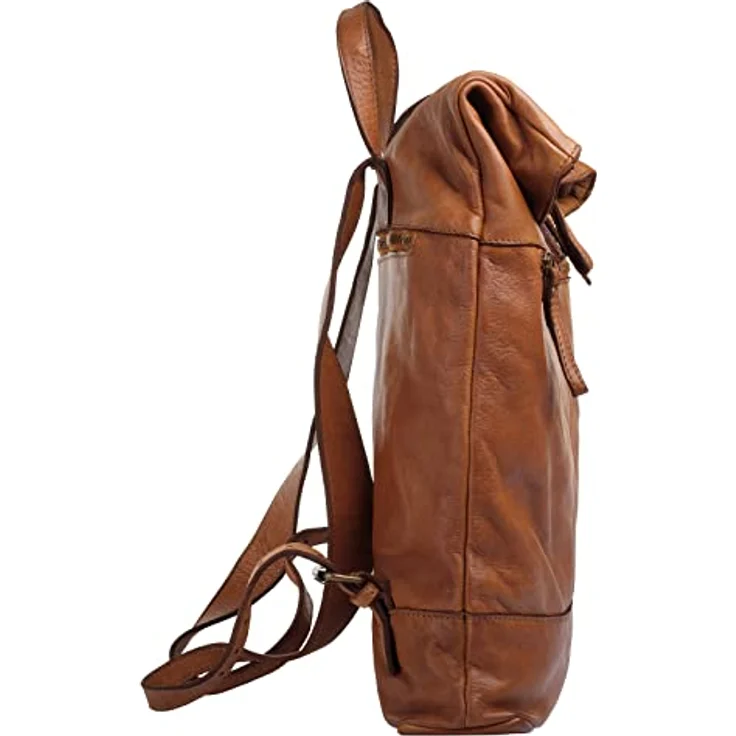 forty° Tagesrucksack, echt Leder, Made in Italy, Vintage Charme, braun – Bild 5