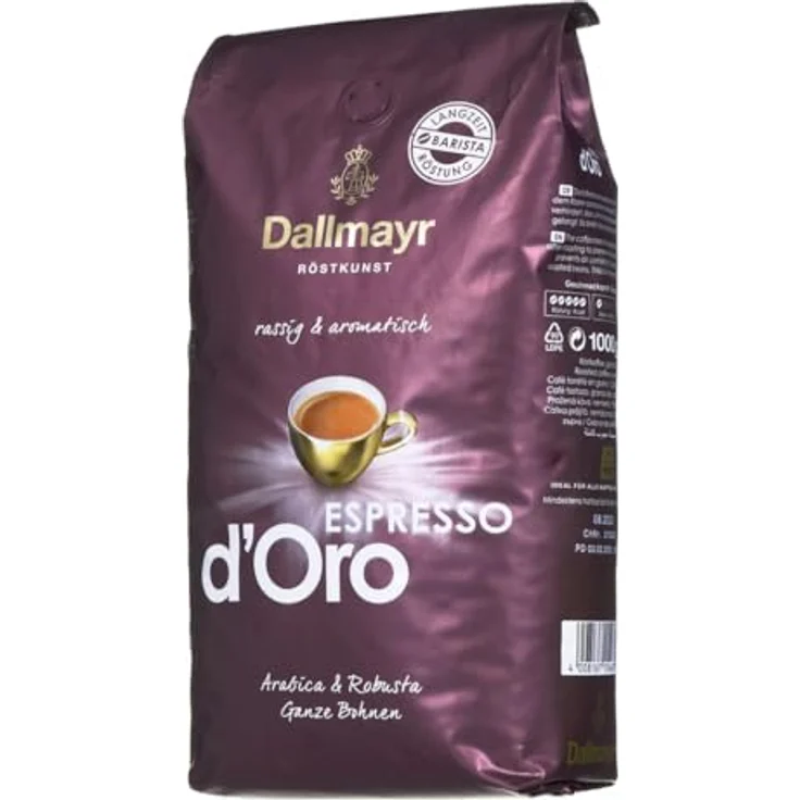 Dallmayr Espresso d'Oro Kaffee, Bohnenkaffee, Röstkaffee, ganze Bohnen, Kaffeebohnen, 1000 g – Bild 2