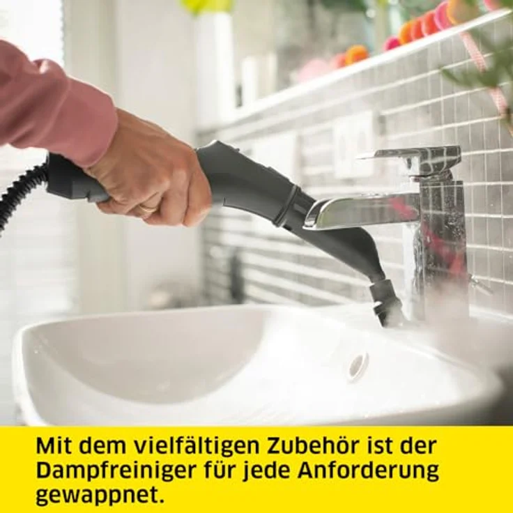 Kärcher Dampfreiniger SC 4 EasyFix, Dampfdruck: 3,5 bar, Aufheizzeit: 4 min., Leistung: 2.000 W, Flächenleistung: 100 m², 2-Tank-System: 0,5 l + 0,8 l, mit Bodenreinigungsset EasyFix, Düsen und Bezüge – Bild 4