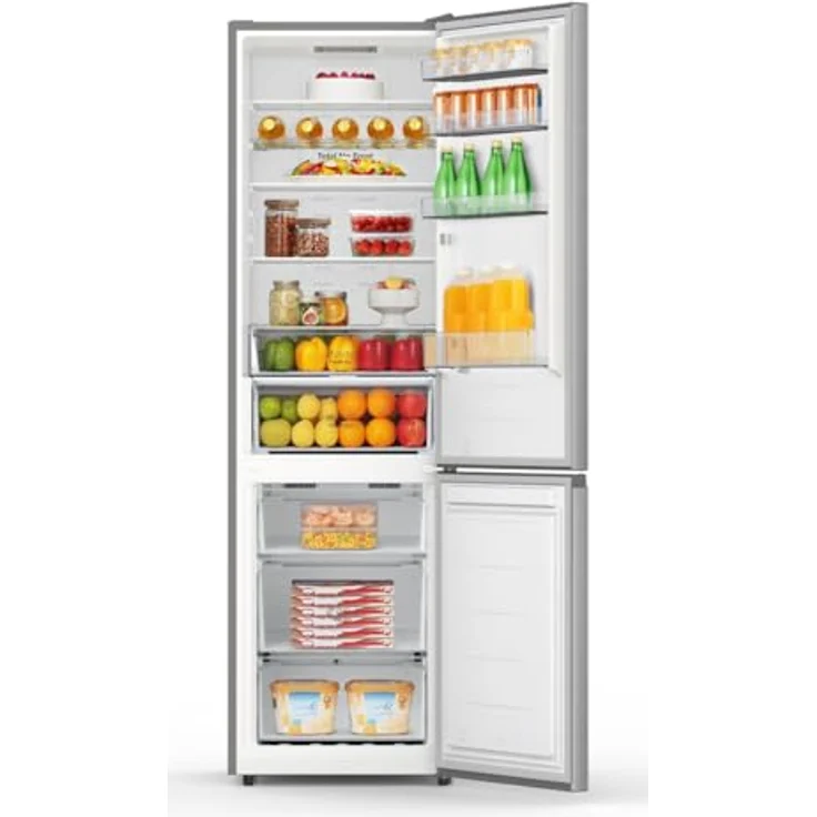 Hisense RB440N4ACA Kühl-Gefrier-Kombination/Höhe 201 cm/Kühlen 178 L/Gefrieren 98 L/LED Beleuchtung, Edelstahl – Bild 3