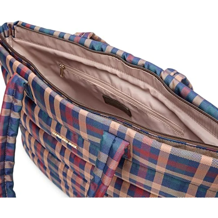 Mandarina Duck Tartan Shopper Tasche, 42 cm, rot, 100% Polyester, praktische Größe – Bild 3