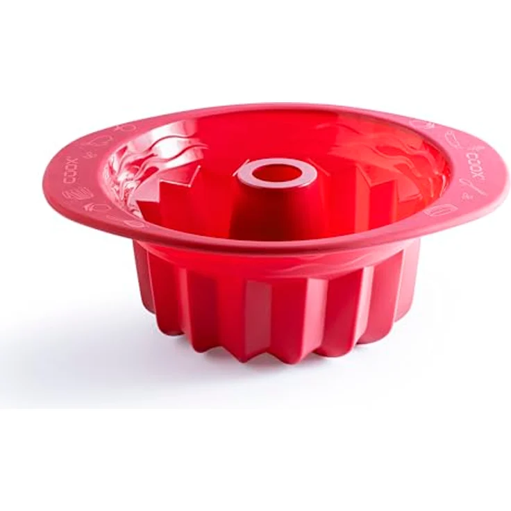 coox Gugelhupfform mit Haltegriffen 24 x 10 cm, antihaftende Premium Silikon Backform für Gugelhupf, blau - Jetzt noch einfacher zu backen. – Bild 2
