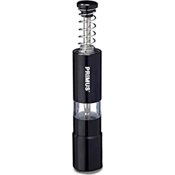 Primus Salt and Pepper Mill, Set aus Aluminium mit einhändiger Bedienung, Schwarz-Rot – Bild 2