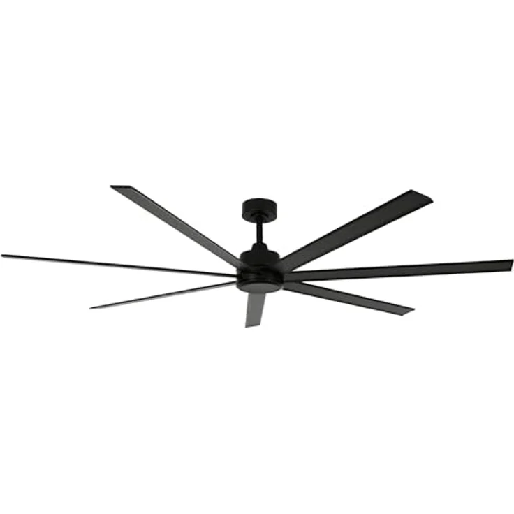 Lucci Air Atlanta II, Energiespar Deckenventilator 183 cm mit Fernbedienung, schwarz, 6 Geschwindigkeiten, Vor- und Rückwärtslauf – Bild 2