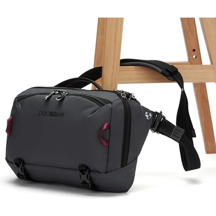 Pacsafe Pacsafe Exp Gürteltasche mit RFID Schutz, 36 cm, grau, 100% Polyester – Bild 7