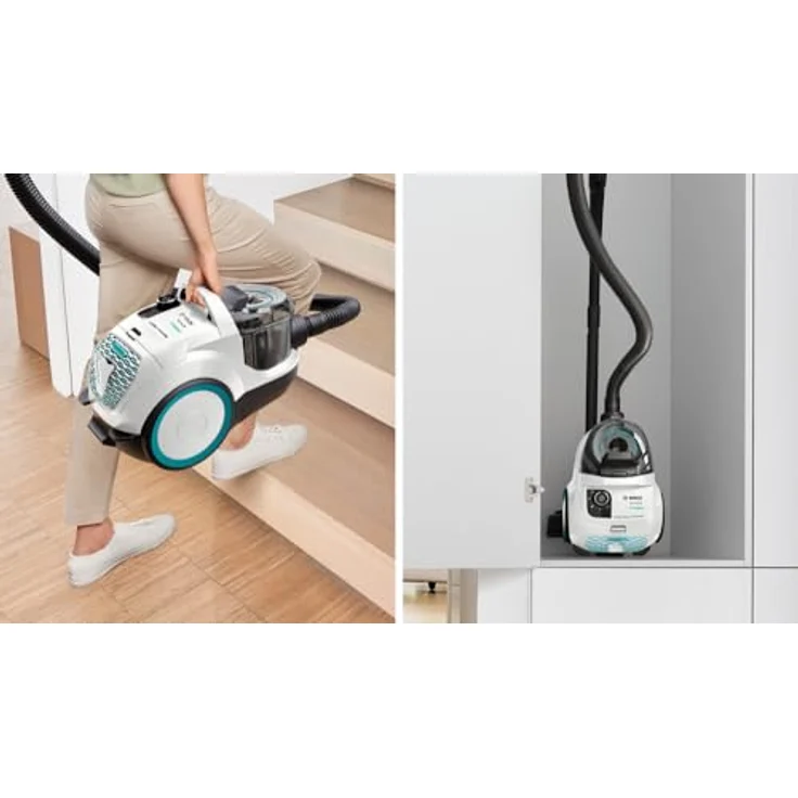 Bosch BGC21HYG1 Serie 4 Bodenstaubsauger, 550 Watt, schwarz-weiß – Bild 3