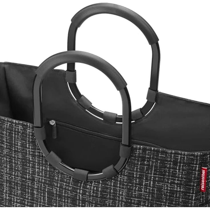 reisenthel loopshopper L bouclé black, Stabile Tasche mit wasserabweisendem Material und praktischen Fächern aus recycelten PET-Flaschen, 25 l Volumen – Bild 3