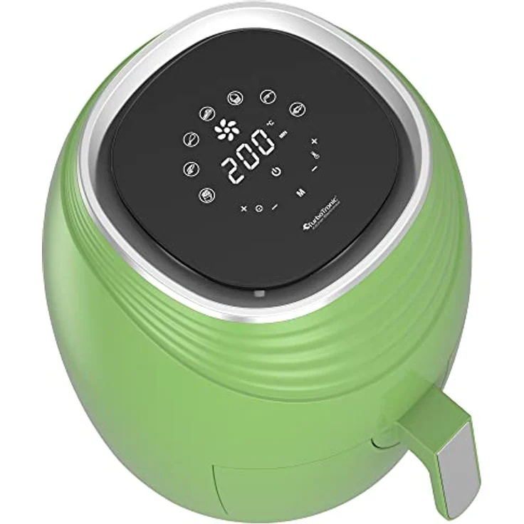 TurboTronic by Z-Line Heißluftfritteuse 3,5 Liter, 7 Programme, Fettfrei ohne Öl, Retro digital Airfryer AF11D, 1200W, Blau – Bild 6