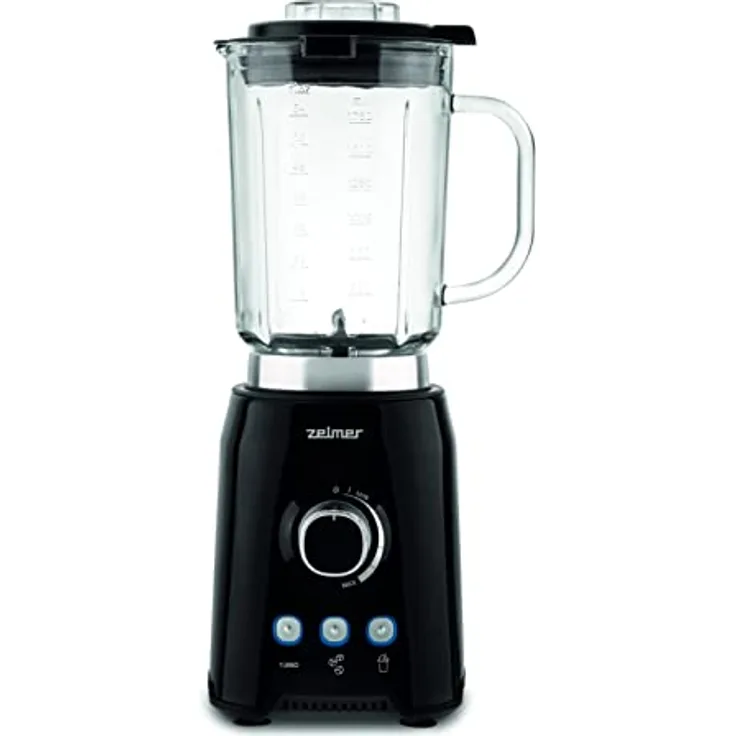 Zelmer ZSB4799B Standmixer, 1200, Gehäuse aus hochwertigem Edelstahl, 170 milliliters, Sc Schwarz