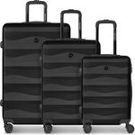 Smartbox Koffer Edition 03 4 Rollen Kofferset 3-teilig Schwarz (XL) mit 4 Leichtlaufrollen und geräumigem Hauptfach