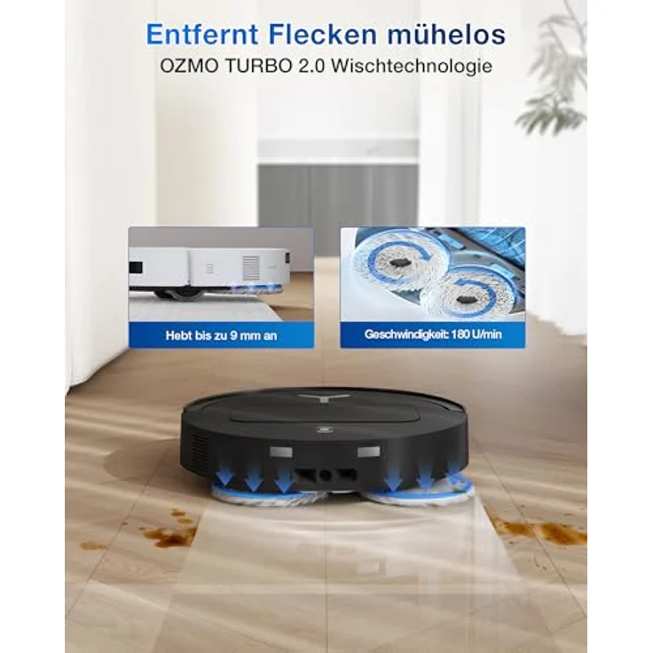 ECOVACS DEEBOT T50 OMNI Gen2, Nass-Trocken-Saugroboter mit Beutel, 21.000 Pa Saugleistung, dToF-LiDAR, Wischmopp-Reinigung mit 75 °C heißem Wasser – Bild 4