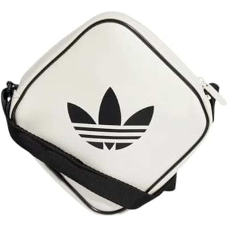 adidas Originals AC D BAG, Sporttasche aus Synthetikleder mit Rautensteppung, schwarz – Bild 1