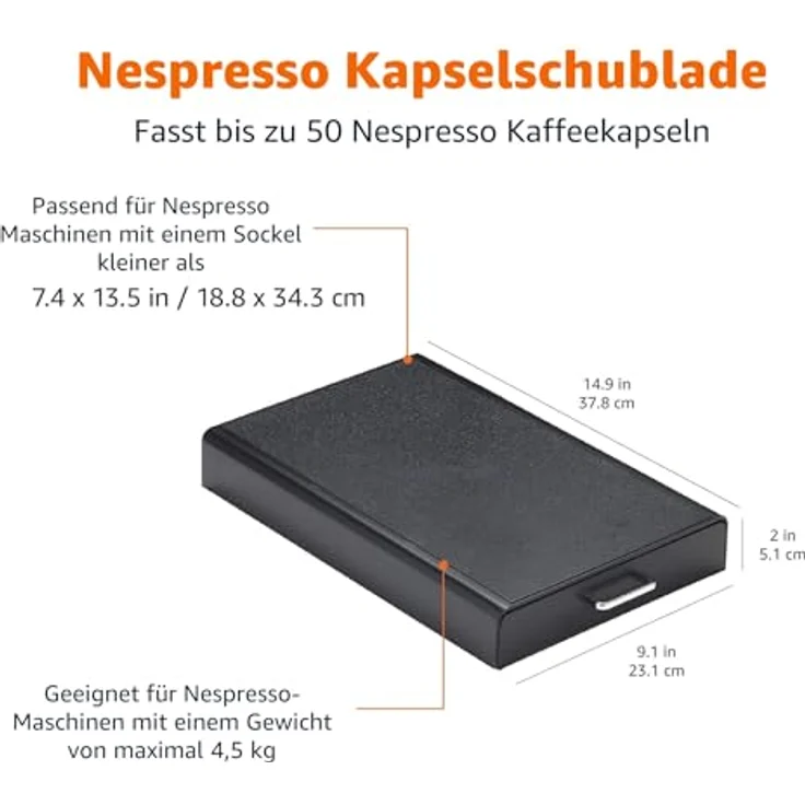 AmazonBasics Schubladenbox zur Aufbewahrung von Nespresso-Kaffeekapseln, Fassungsvermögen: 50 Kapseln – Bild 2