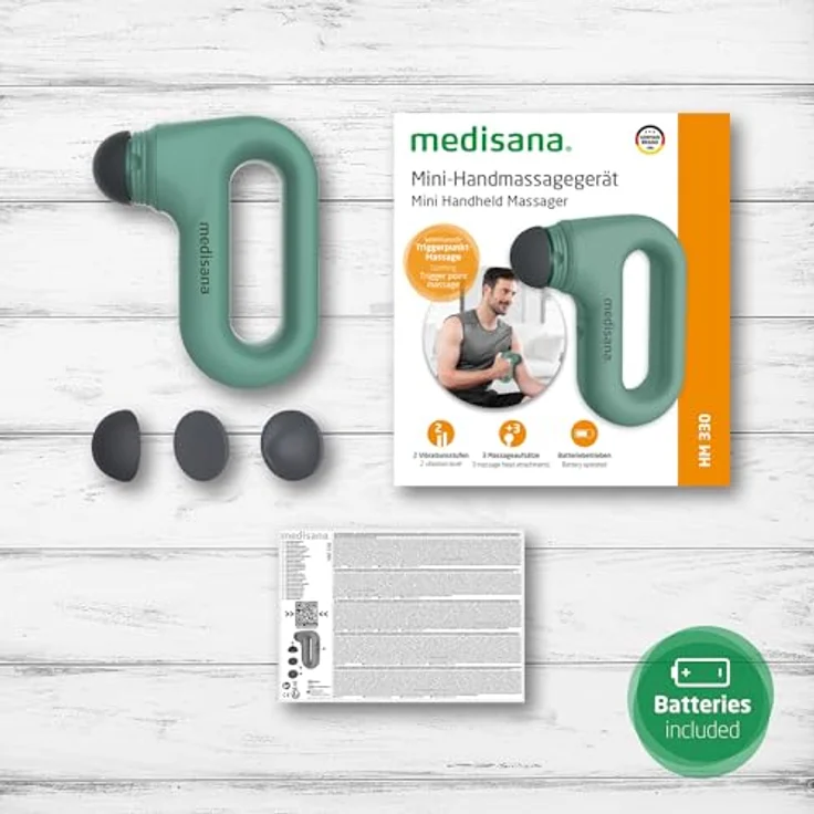 Medisana Beruhigungs- und Entspannungsgerät HM 330, Mini-Handmassagegerät mit Vibrationsmassage, spritzwassergeschützt – Bild 6