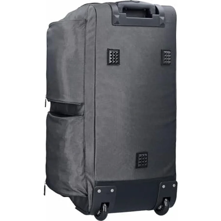 Bugatti Lima 2-Rollen Trolley-Reisetasche, sehr leicht, 70 cm, Grau, 68 l mit seitlichen Taschen und abnehmbarem Umhängeriemen – Bild 4
