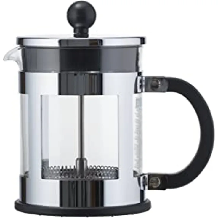 Bodum KENYA Kaffebereiter, 4 Tassen, 0.5 l, hitzebeständiges Borosilikatglas mit Edelstahlkolben