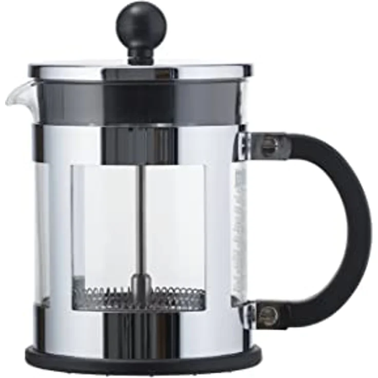 Bodum KENYA Kaffebereiter, 4 Tassen, 0.5 l, hitzebeständiges Borosilikatglas mit Edelstahlkolben – Bild 1
