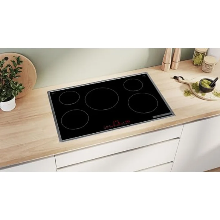 Bosch PIV845HB1E Serie 6 Smartes Induktionskochfeld (autark), 80 cm breit, Umlaufender Rahmen, Kochfeldbasierte Haubensteuerung, schnelleres Kochen, Quick Start – Bild 4