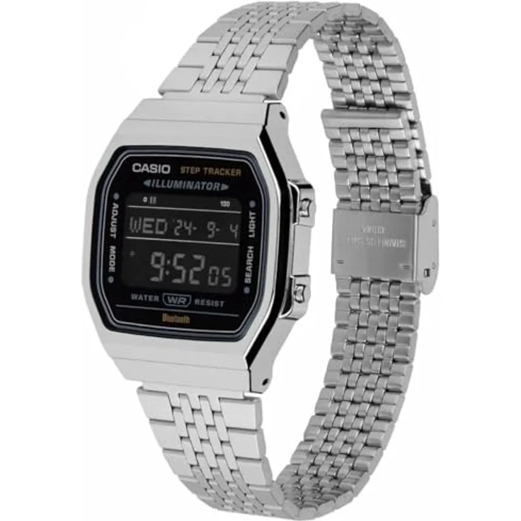 Casio Watch ABL-100WE-1BEF, Vintage Digitaluhr mit Kalenderfunktion und Bluetooth, Silber – Bild 2