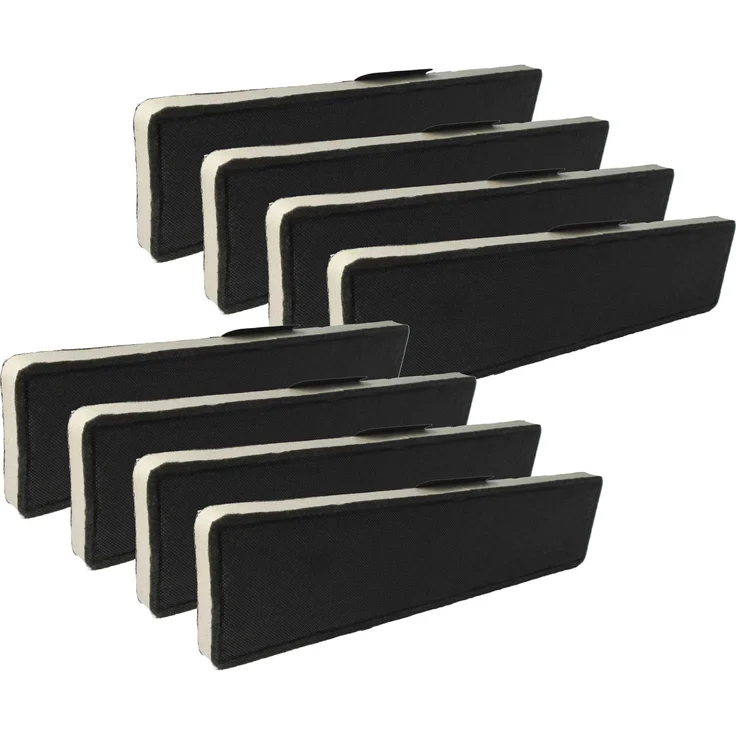 vhbw Aktivkohlefilter 8er Set für Miele DKF 21, DKF 18-1, DKF 18-2, DKF 20, DKF 20-1, 43 x 10 x 2 cm, schwarz/grau, für Dunstabzugshaube