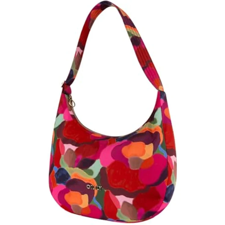 Oilily Veerle Hamel Schultertasche 33 cm, elegante Handtasche aus strapazierfähigem Polyester mit Reißverschlussfach und mittellangem Riemen – Bild 2