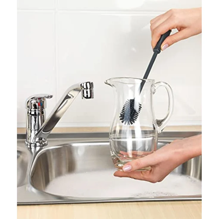 Wenko 54750100 Silikon Spülbürste, Reinigungsbürste, Silikon, 3.5 x 25 x 3.5 cm, schwarz – Bild 5