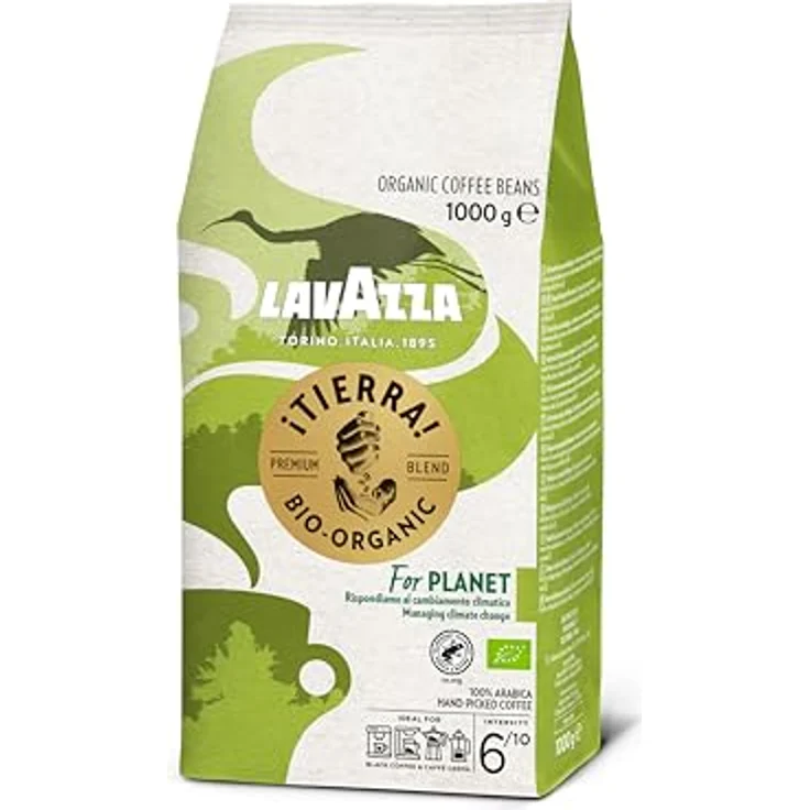Lavazza Kaffeebohnen - Tierra Bio Organic - 100 % Bio Arabica Bohnen - 1er Pack (1 x 1 kg) – Bild 4