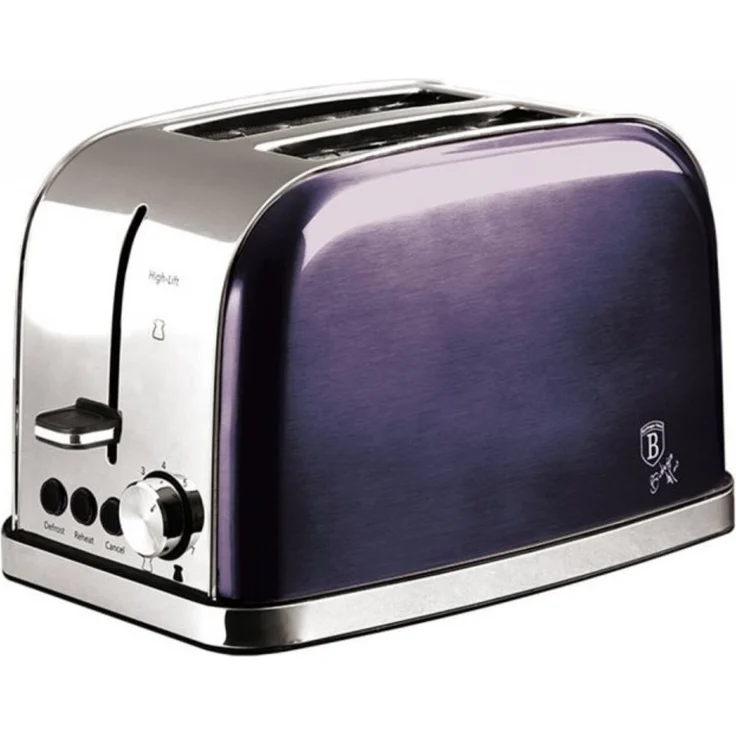Berlinger Haus Toast-Toaster Purple 32920, Edelstahlgehäuse, 7 Heizstufen, Auftaufunktion