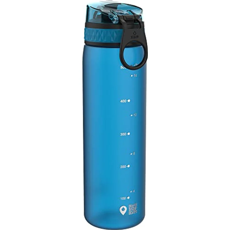 Ion8 auslaufsichere schlanke Wasserflasche - Trinkflasche, BPA-frei, 500ml - 18oz, Blau (Frosted Blue) – Bild 5