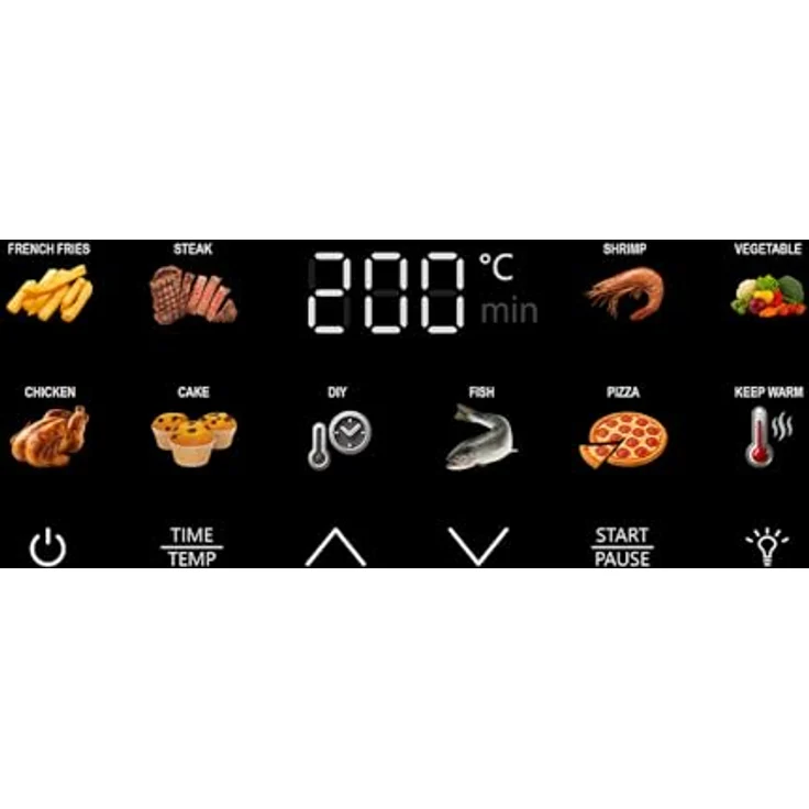 Gastroback Heißluftfritteuse 42585 HEAT & CRISP FAMILY 8 L, 2000 W, Multifunktionale Fritteuse mit Touchscreen und 10 Automatik-Programmen, Schwarz – Bild 5
