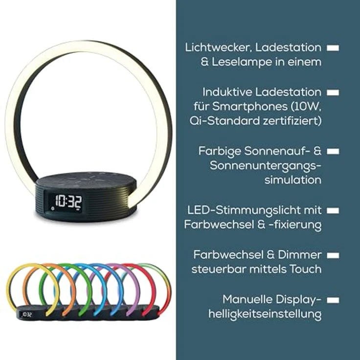 Beurer WL 65, Lichtwecker mit Sonnenaufgangssimulation, induktiver Ladestation und 6 Melodien – Bild 7