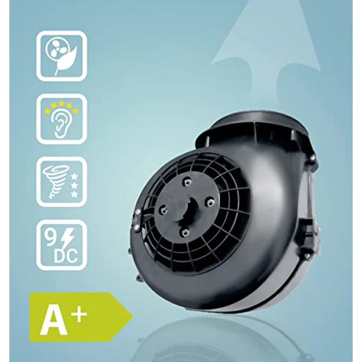 KKT KOLBE DELTA-INSEL-HC Dunstabzugshaube 90cm | Inselhaube aus Edelstahl mit schwarzem Glas, Smart WiFi App, Nachlaufautomatik & SensorTouch Bedienung – Bild 5