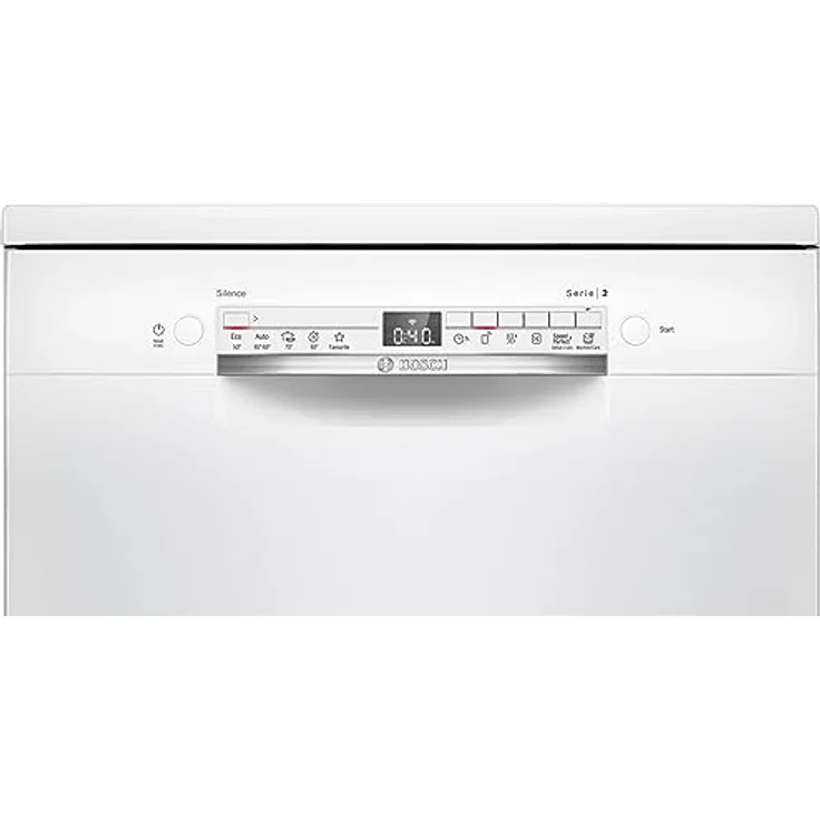 Bosch Serie 2 SMS2HTW02E, Freistehender Geschirrspüler für 14 Maßgedecke, Energieeffizienzklasse D, 5 Programme, höhenverstellbarer Oberkorb, Wasserenthärtung – Bild 3