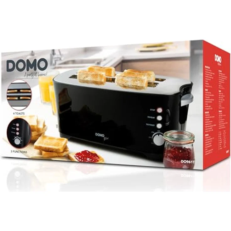 Domo DO961T Toaster, Edelstahl rostfrei – Bild 7
