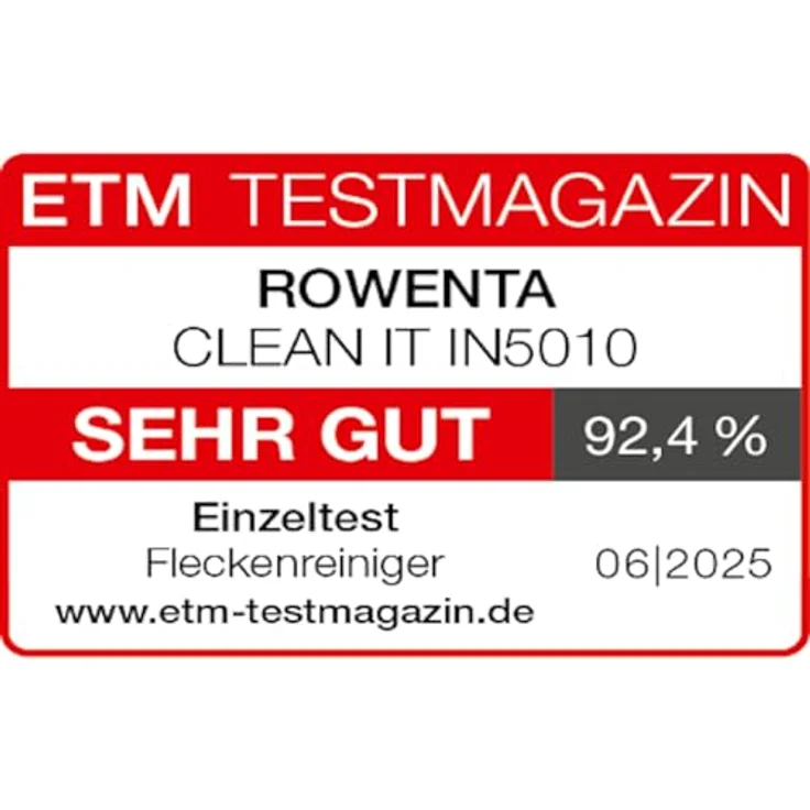 Rowenta Clean It IN5010F0, tragbarer Fleckenreiniger mit 12.500 Pascal Saugkraft, schwarz-grau – Bild 3
