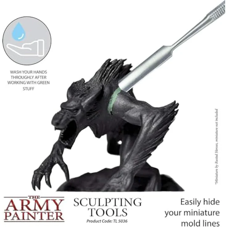 The Army Painter – Modellierwerkzeug | 3-er Set | Doppelseitige Edelstahlwerkezuge zum Modellieren und Bearbeiten von Kunststoff-, Harz- und Metallen | für Tabletop Wargames Miniaturmodellierung – Bild 8