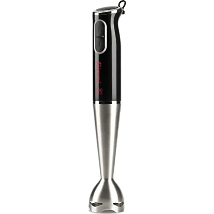 Girmi Immersionsmixer MX0300, 400W mit Edelstahlstab und 2 Geschwindigkeiten, schwarz und Edelstahl – Bild 1