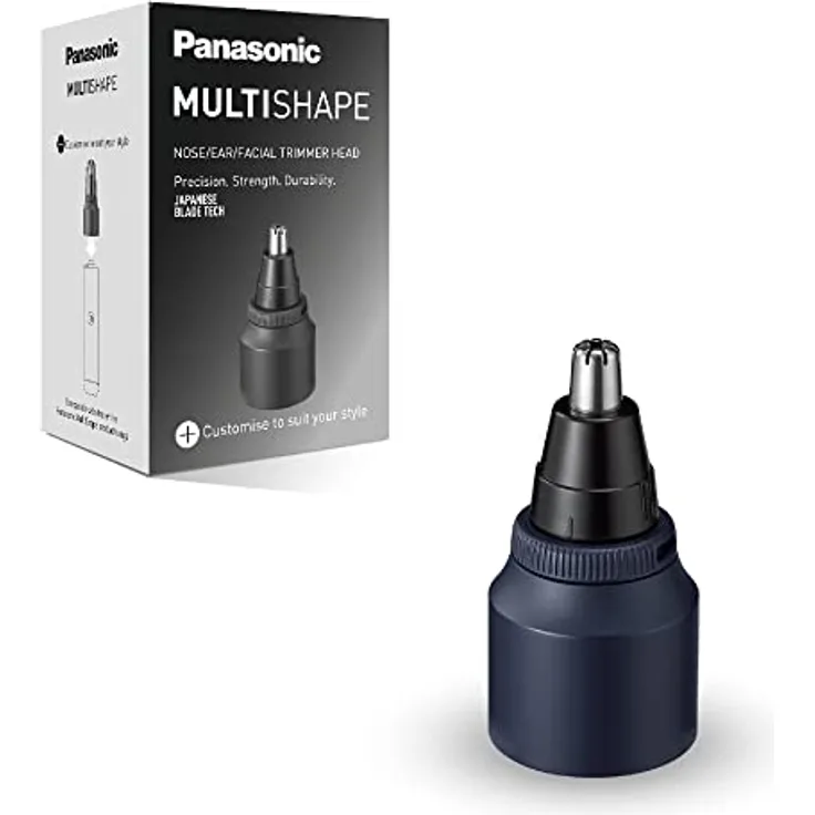 Panasonic MULTISHAPE modulares Körperpflege-System ER-CNT1, Nasen-/Ohren-/Augenbrauentrimmer für Männer, mit eingebauter Vakuumfunktion, wasserdicht - Schwarz