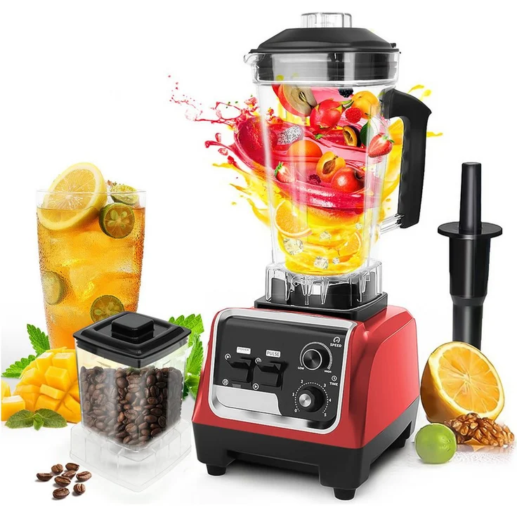 7MAGIC Standmixer 9 Stufen Smoothie Mixer 1600 W, 2L BPA-freier Behälter, Ice Crusher, 0,6L Trockenmahlbehälter