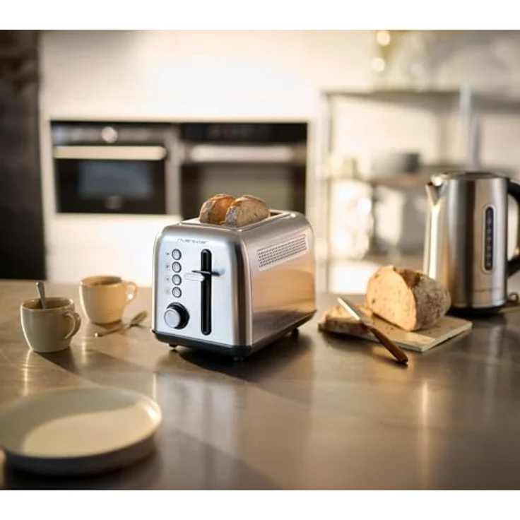 riviera&bar QGP220 Toaster, Edelstahl, 2 Schlitze, 7 Bräunungsstufen, High-Lift-Funktion, automatischer Stopp, 900 W – Bild 2