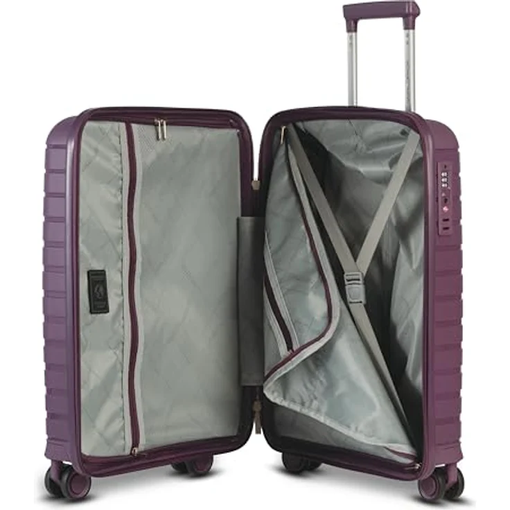 Worldpack Portland 4 Rollen Kofferset, 3-teilig, 100% Polypropylen, lila, Maße: 52 cm x 29 cm x 72 cm – Bild 6