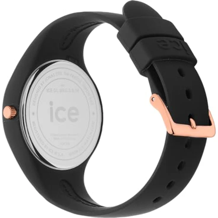 ICE-WATCH Glam Black Rose-Gold, Armbanduhr mit 37 mm Gehäusedurchmesser, schwarzem Silikonband und 10 bar wasserdicht – Bild 4