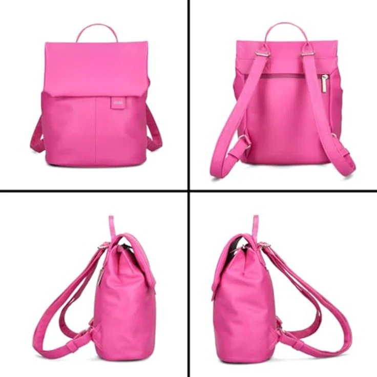 Zwei Mademoiselle.M City Rucksack, pink, 29 cm, 100% Polyurethan, 24 cm x 13 cm x 29 cm – Bild 3