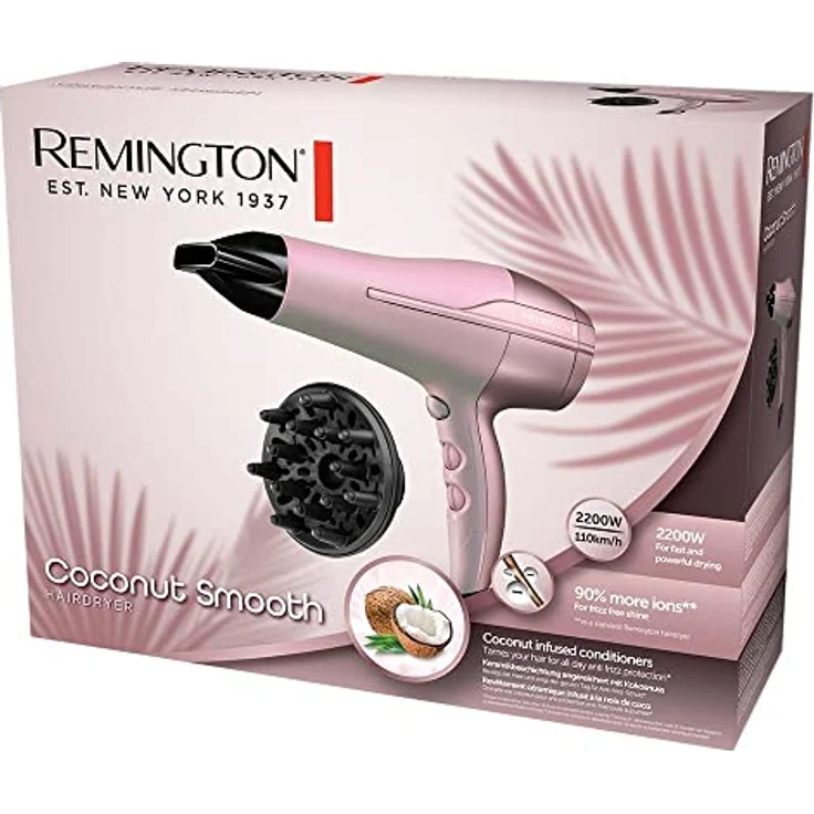 Remington Haartrockner D5901 Coconut Smooth, mit Kokosduft und schickem Design – Bild 3
