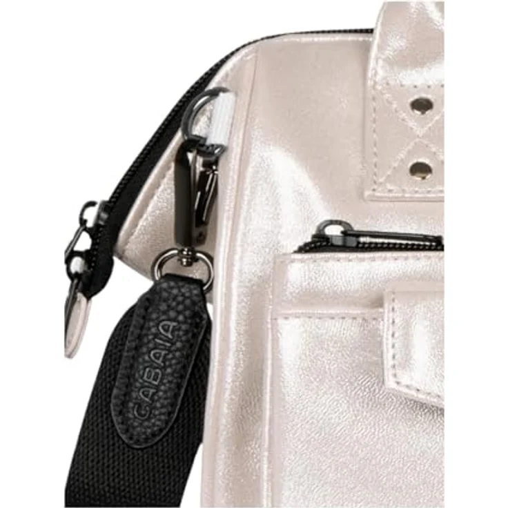 CABAIA Umhängetasche Crossbody M, aus recyceltem Polyamid, mit zwei Griffe und abnehmbarem Schulterriemen, grün – Bild 6