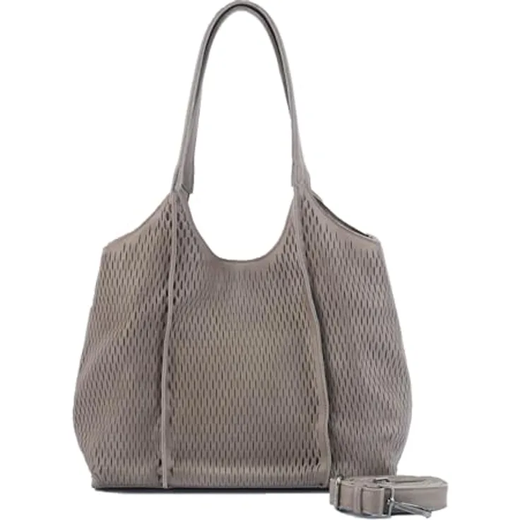 FredsBruder Soft Cut Schultertasche, Handtasche aus Leder, 35 cm, schwarz